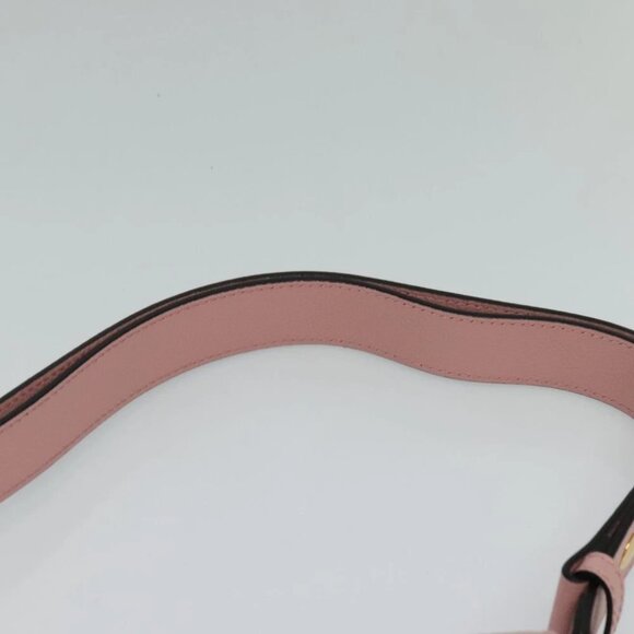 VERSACE Shoulder Bag Leather Pink Gold Auth 114697V - Picture 9 of 16